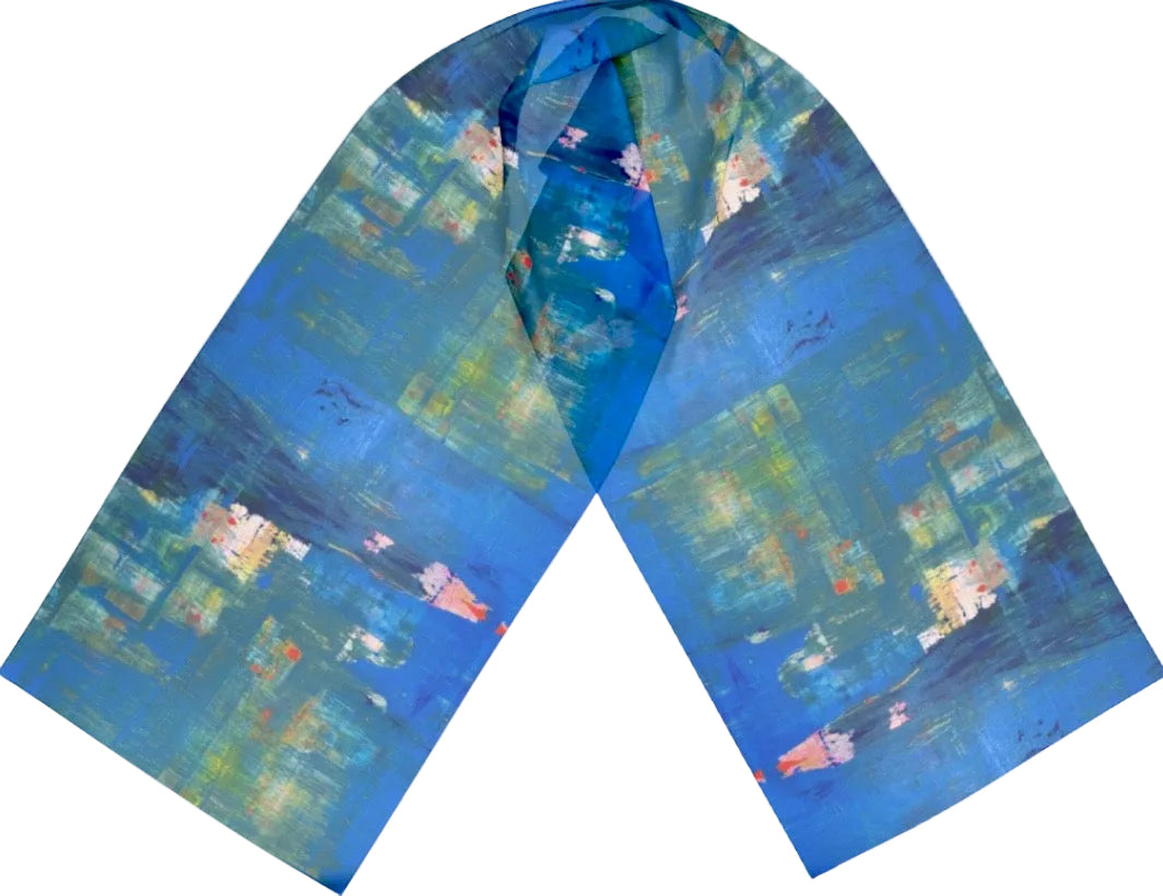 COBALT MOSS SCARF
