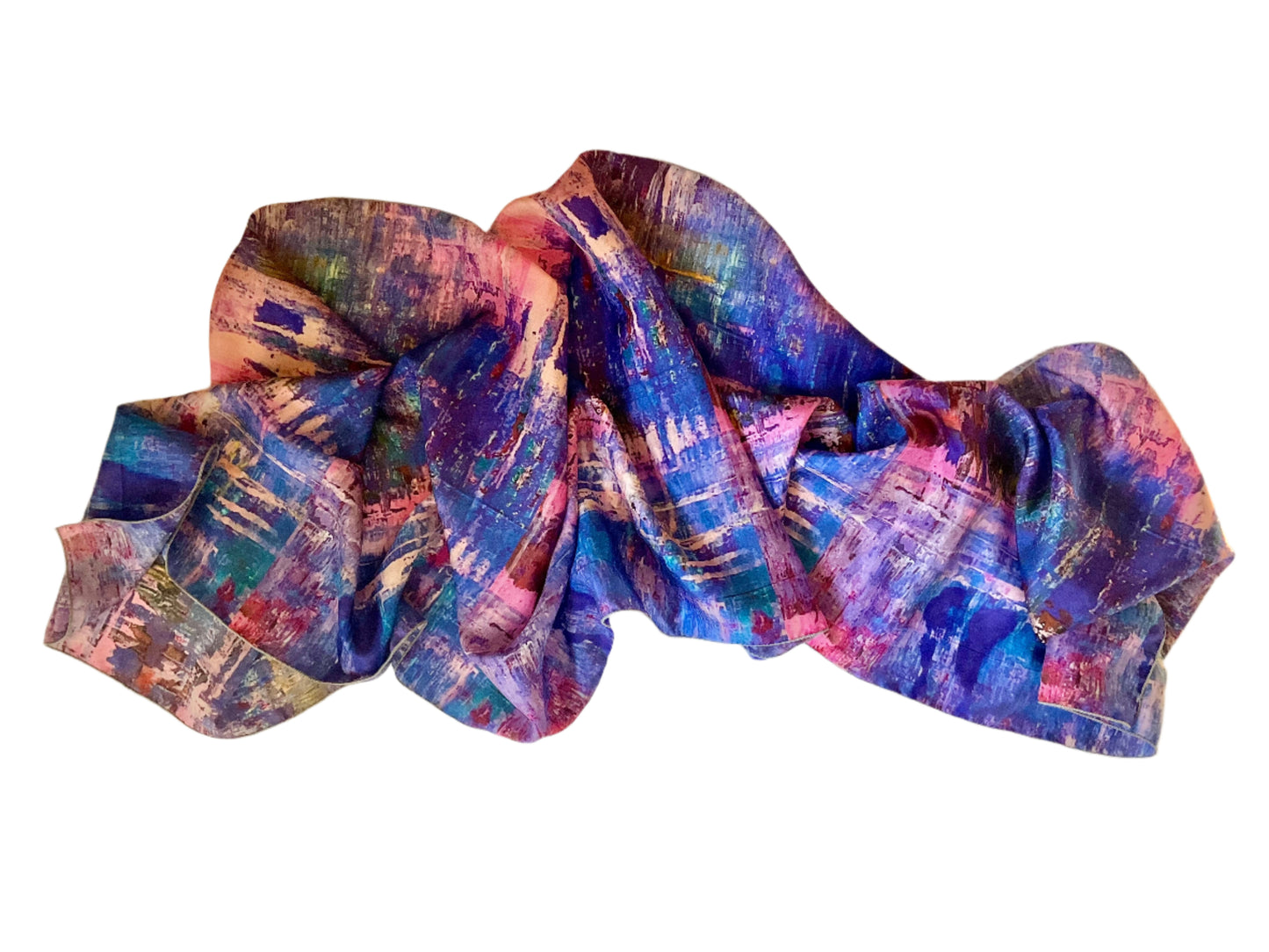 Cobalt Rose Scarf
