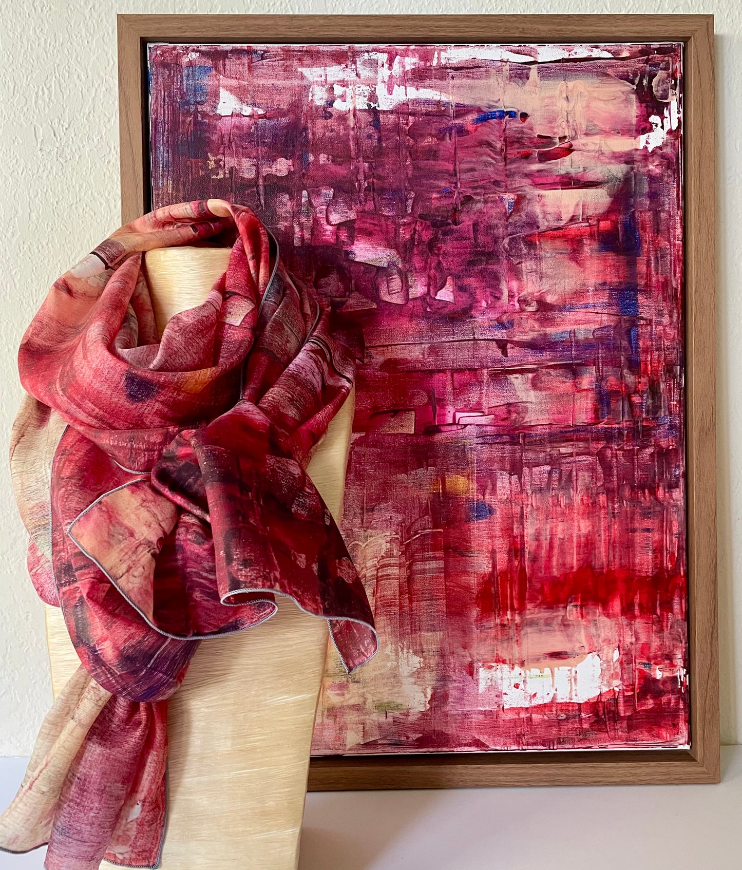 Fuschia Blonde Scarf