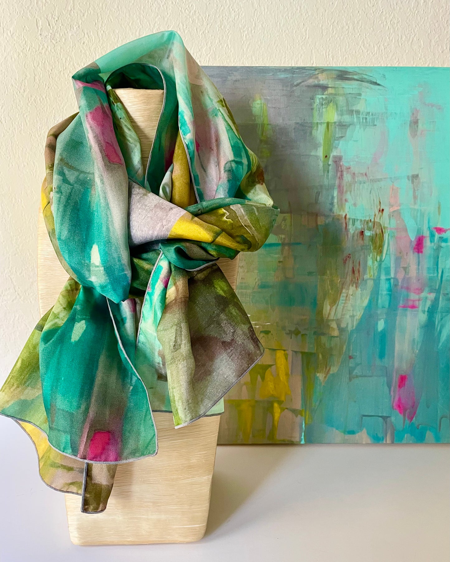 Aqua Cerise Scarf
