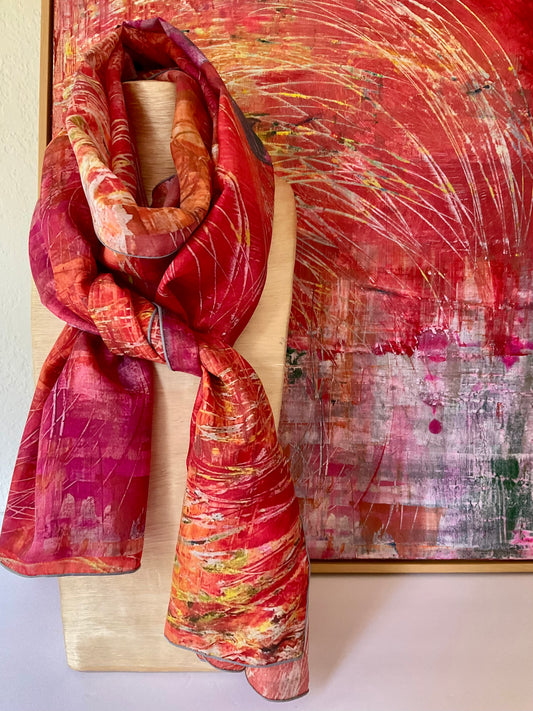 VERMILLION PINK SCARF